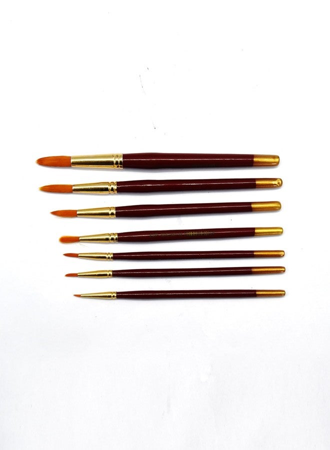 polo Synthetic Hair Round Paint Brush Set - 7 Piece Collection | Professional Artist Brushes for Acrylic, Watercolor, Oil Painting | Fine Detail, Roun - Image 4